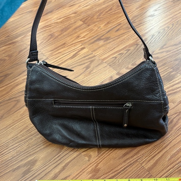 Tignanello Dark Brown Leather Shoulder Bag - Picture 3 of 6